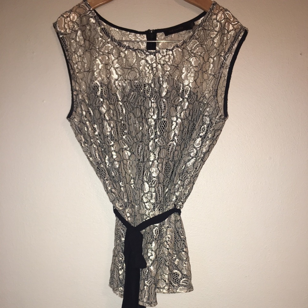 The Limited champagne peplum .